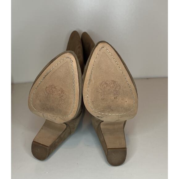 Vince Camuto Suede Fringe Detailed Tall Leather Boots Coranna Tree House 7M Used - Picture 4 of 8